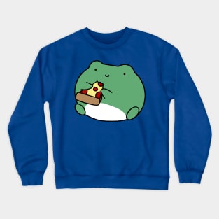 Frog Eating Pizza Crewneck Sweatshirt